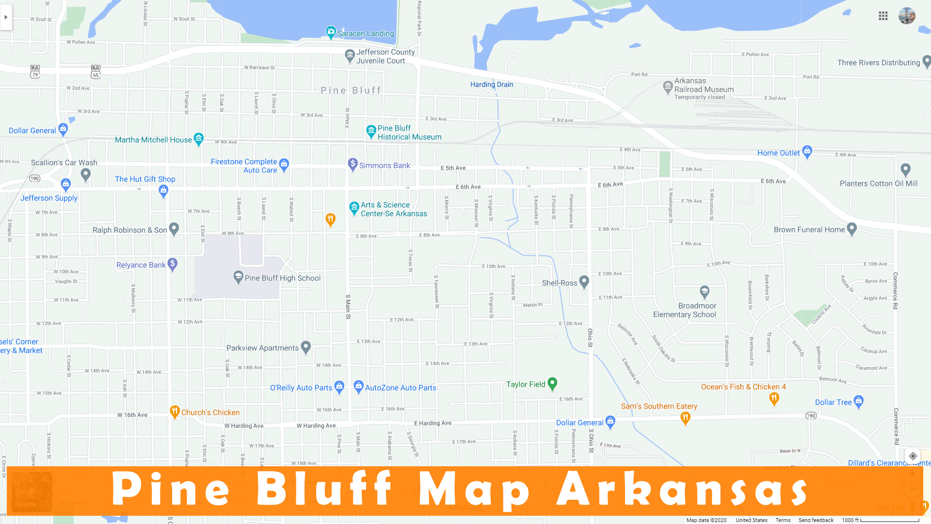 Pine Bluff map